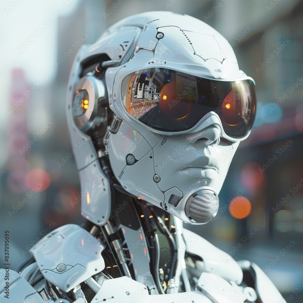 visualization of a robot wearing vision glasses on a blurred background Job ID: 75b69b40-e428-4b85-b863-ef5561e054e3 visualization of a robot wearing vision glasses on a blurred background Job ID: 75b69b40-e428-4b85-b863-ef5561e054e3
