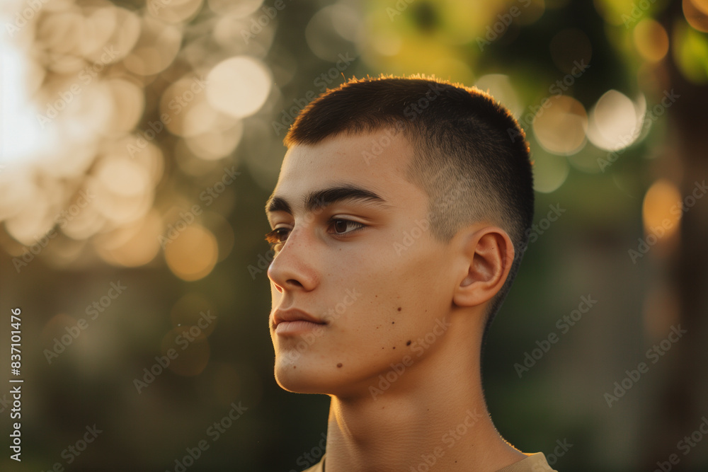 Portrait of Thoughtful Young Man in Natural Light Portrait of Thoughtful Young Man in Natural Light