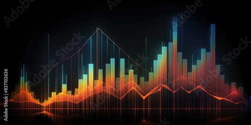 Graphs representing ups and downs. Financial market, stock market concept  © PNG City