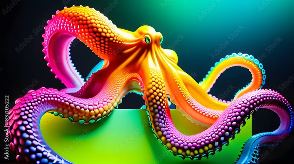 Fototapeta premium colorful octopus