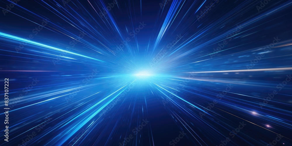 Light speed, hyperspace, space warp in blue background Light speed, hyperspace, space warp in blue background