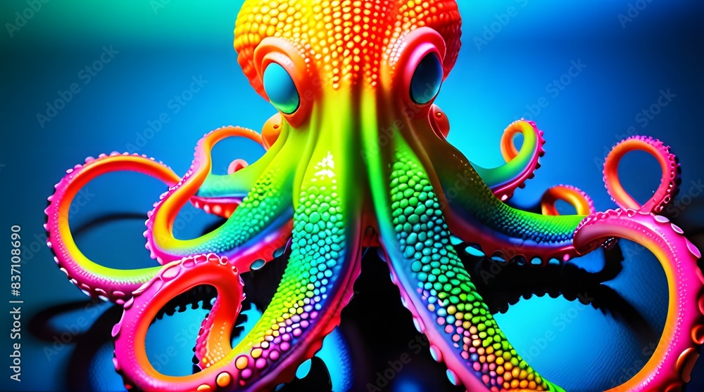 colorful Octopus in Oriental Temple