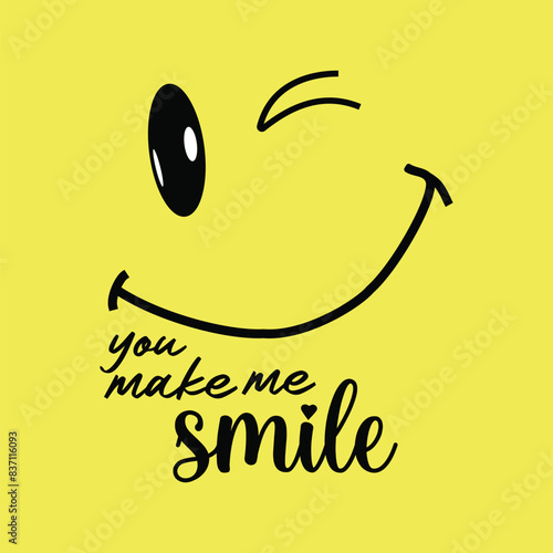 slogan graphic for t-shirt. smile face t-shirt print design,
Keep smiling quote. suitable for screen printing t-shirts, clothes, jackets and others vector illustration
