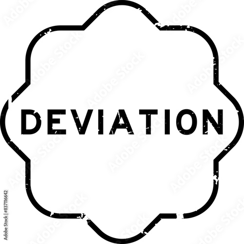 Grunge black deviation word rubber seal stamp on white background
