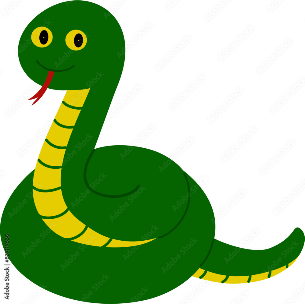 Fototapeta premium cute snake cartoon