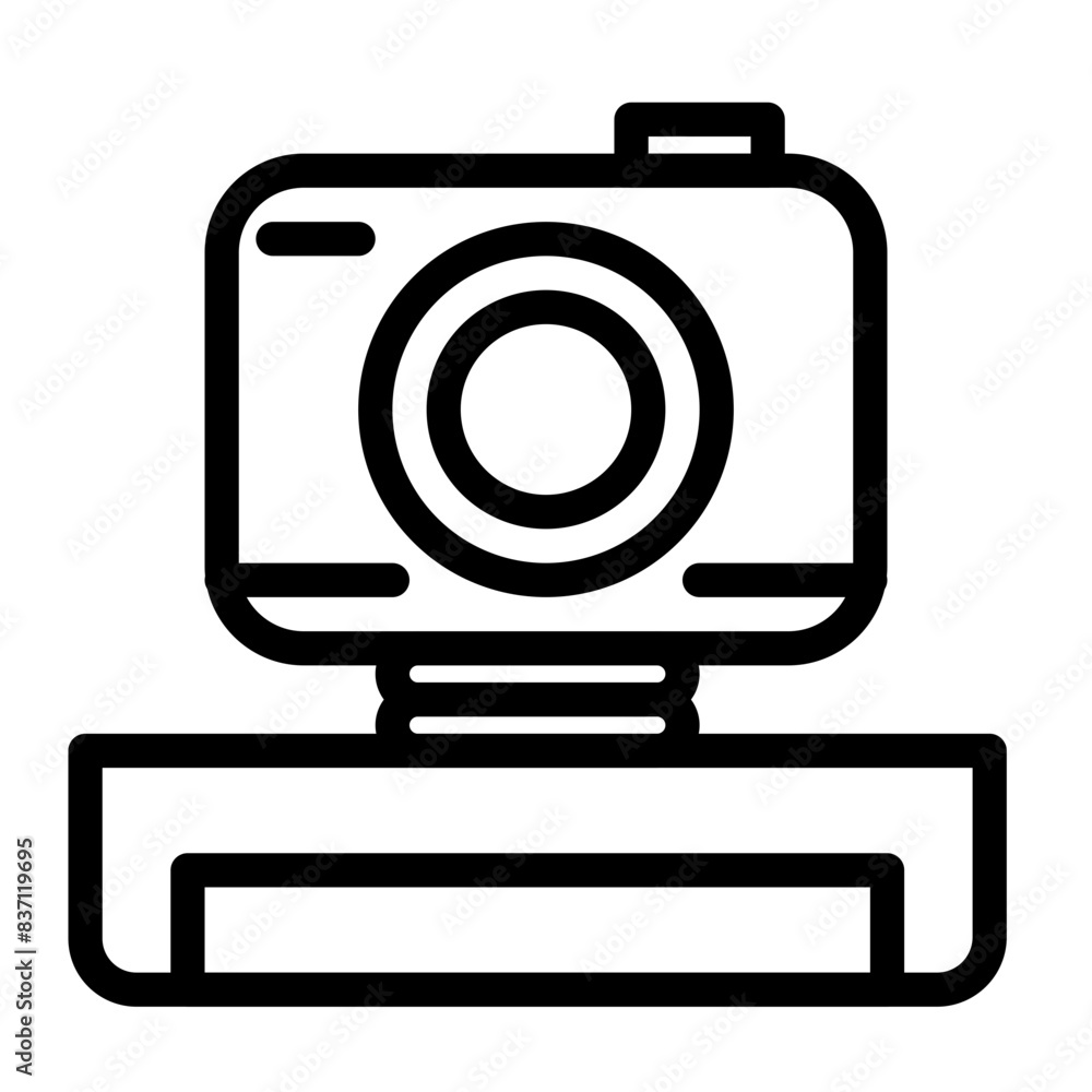 Fototapeta premium live stream camera line icon style