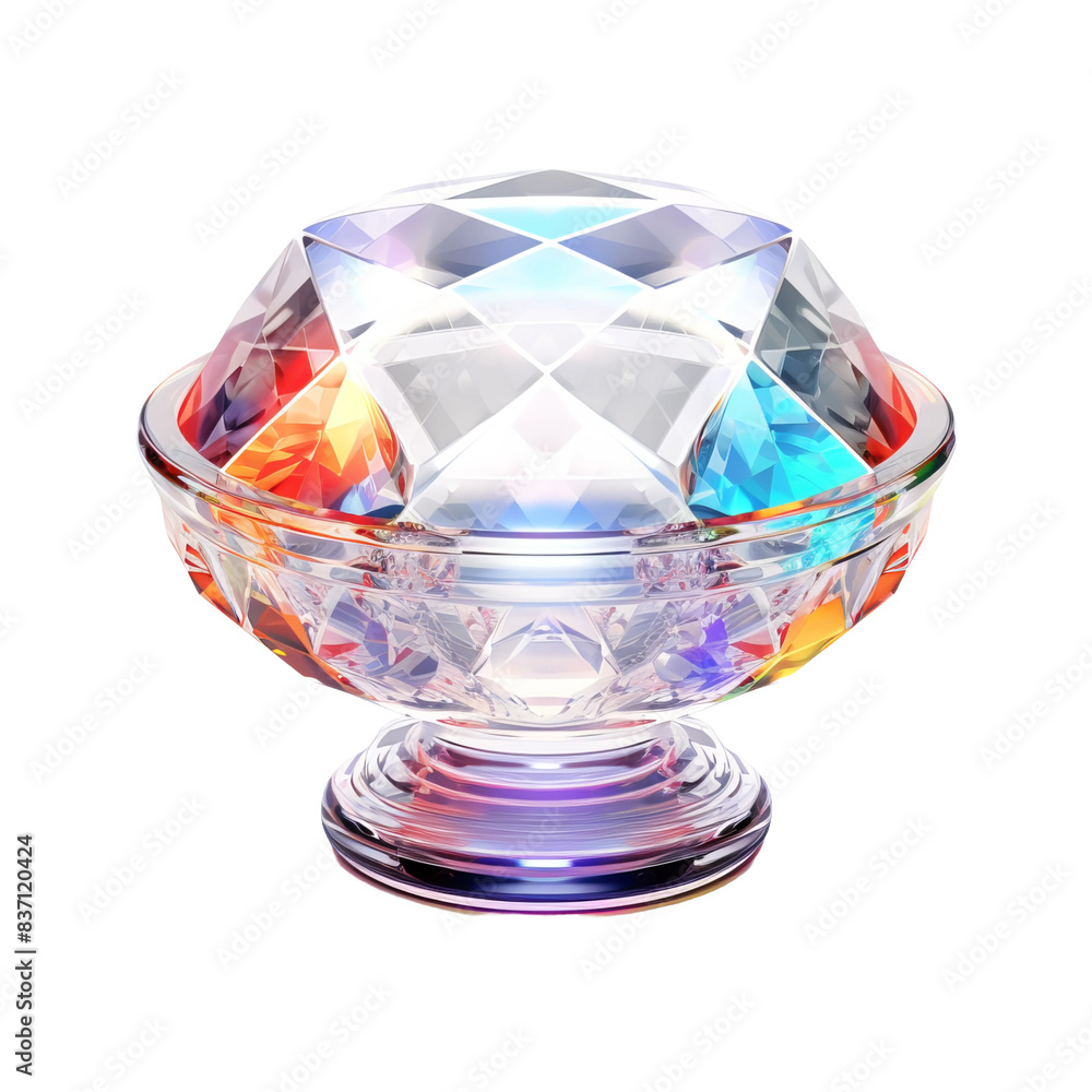 crystal bowl fortune telling isolated on white background crystal bowl fortune telling isolated on white background