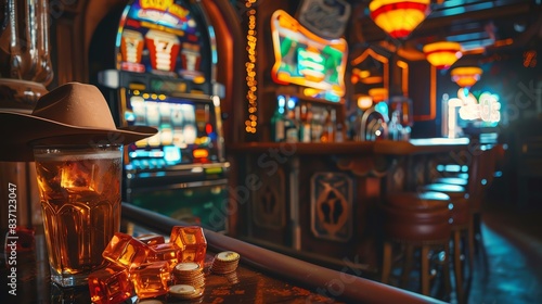 A slot machine with a Wild West theme and cowboy symbols