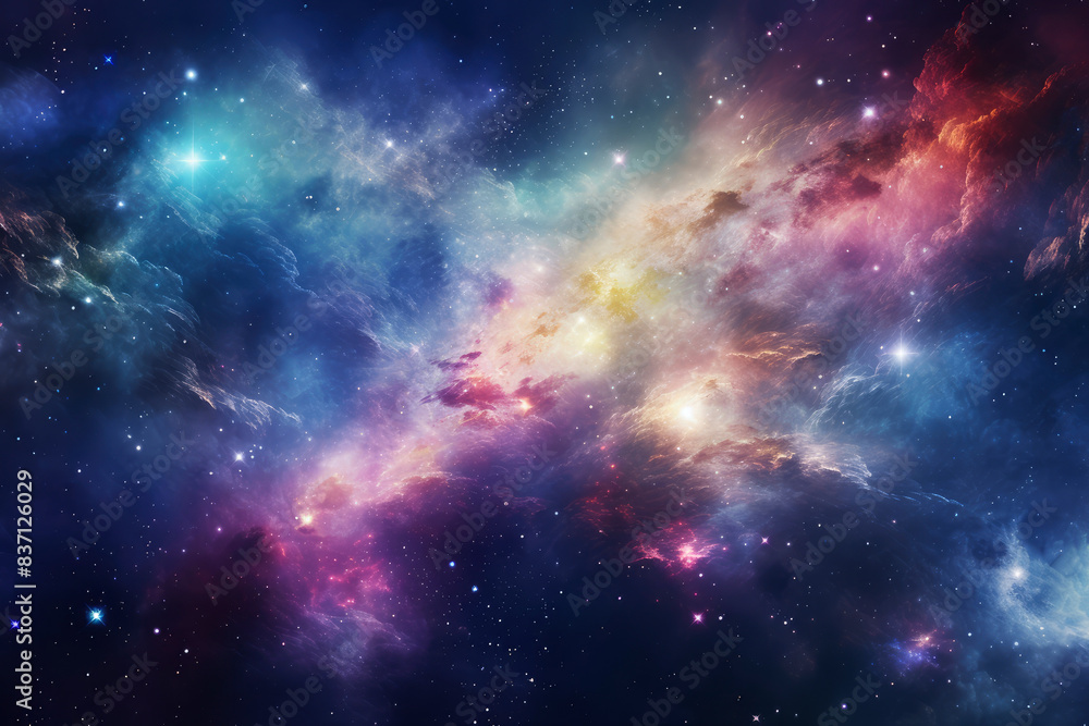Fototapeta premium Galactic Glow: The Ethereal Beauty of Nebulous Art