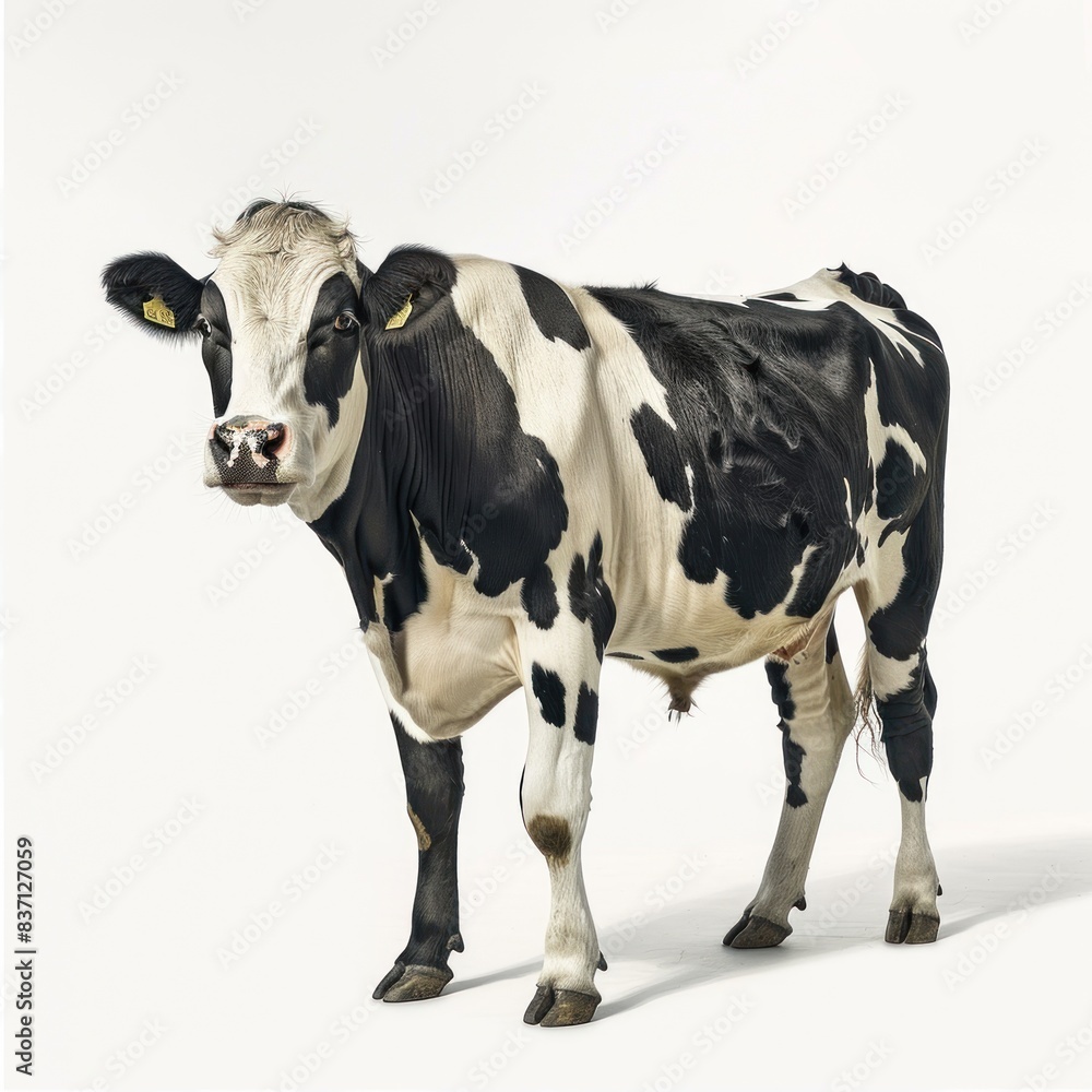Exquisite cow isolated on a white background. Livestock concept. Exquisite cow isolated on a white background. Livestock concept.