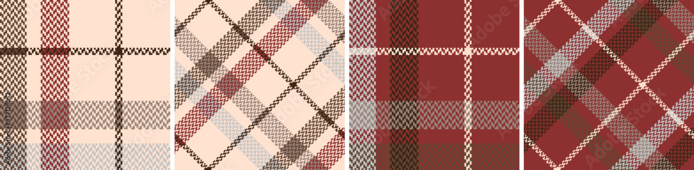 Check plaid set seamless pattern.