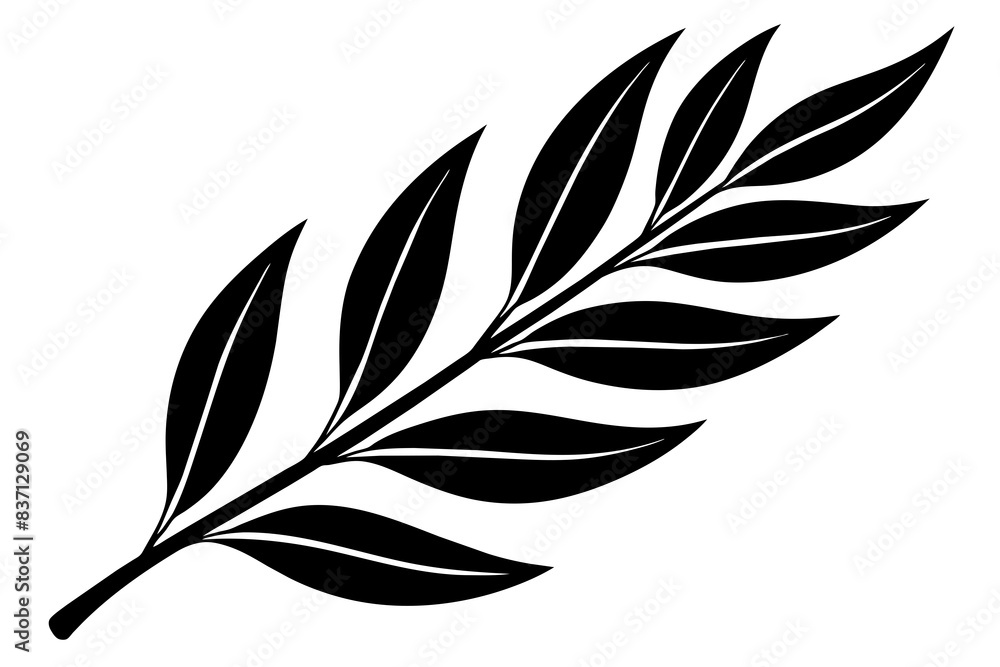 olive leaf silhouette vector illustration olive leaf silhouette vector illustration