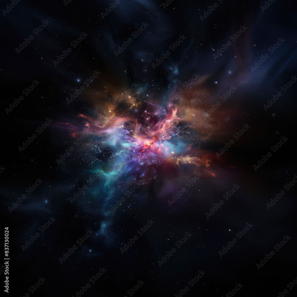Fototapeta premium Stunning Interstellar Cloud: High-Resolution Space Phenomenon