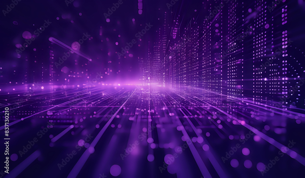 Purple digital networking, internet, cyber and business background Purple digital networking, internet, cyber and business background