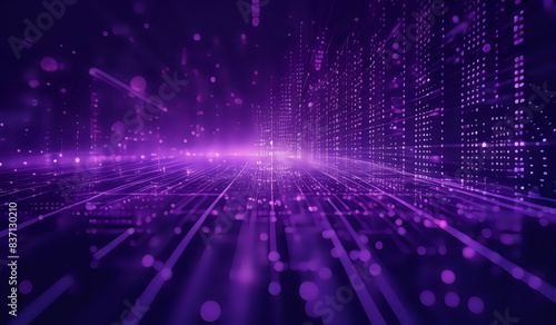 Purple digital networking  internet  cyber and business background