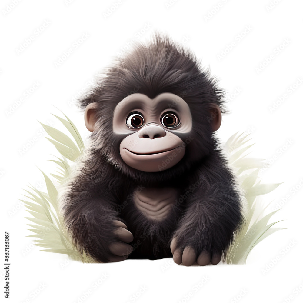 Obraz premium cute kawaii gorilla