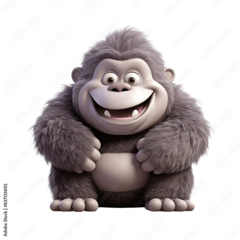 Fototapeta premium cute kawaii gorilla