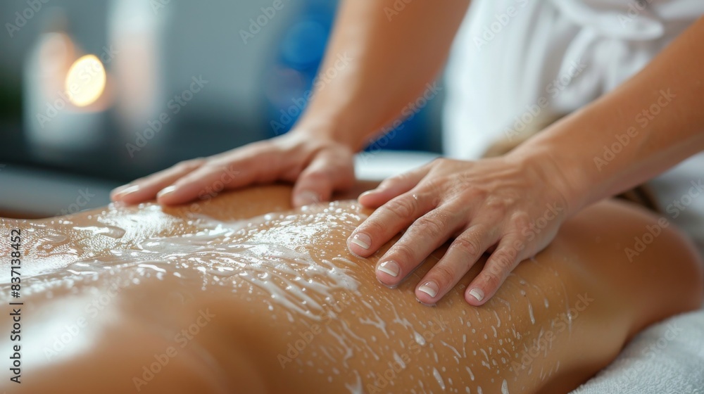 custom made wallpaper toronto digitalClose-up of a therapist's hands using effleurage strokes on a woman's back