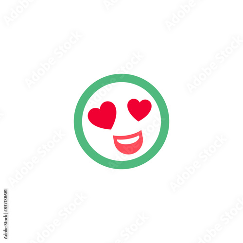 Smile icon or Valentines day symbol, holiday sign