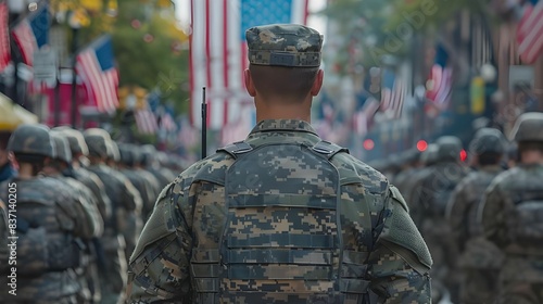 Soldiers in Patriotic Parade Ai generated