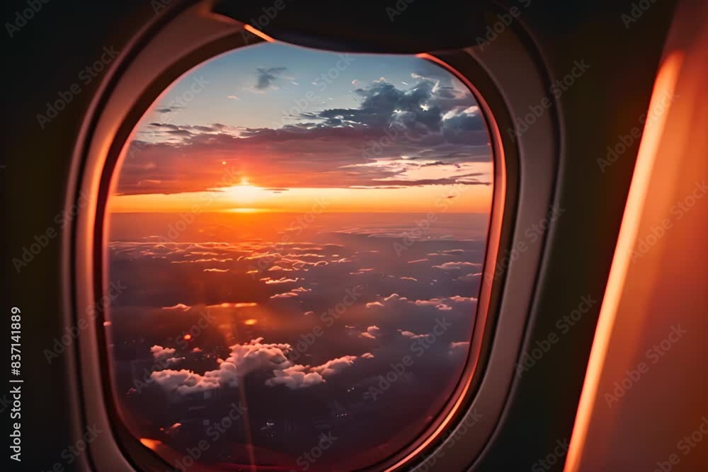 View from the window of airplane View from the window of airplane