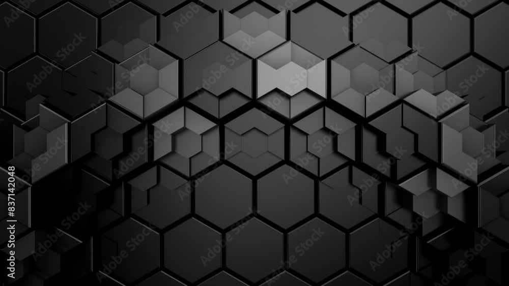 Geometric Shapes Form a Wave. Abstract motion, two color, 3d rendering, 4k resolution
Geometric Shapes Form a Wave. Abstract motion, two color, 3d rendering, 4k resolution