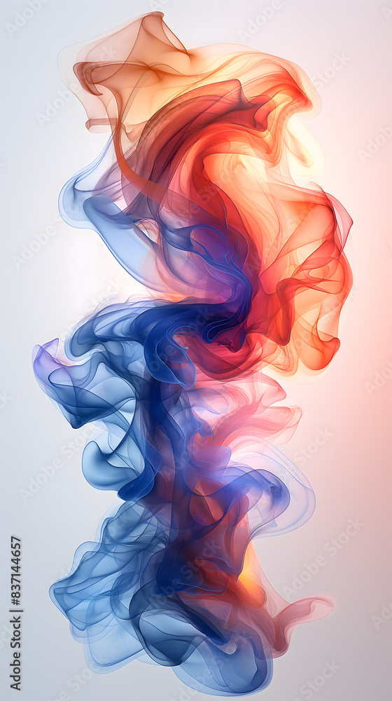 Abstract Colorful Smoke Art on Gradient Background Abstract Colorful Smoke Art on Gradient Background