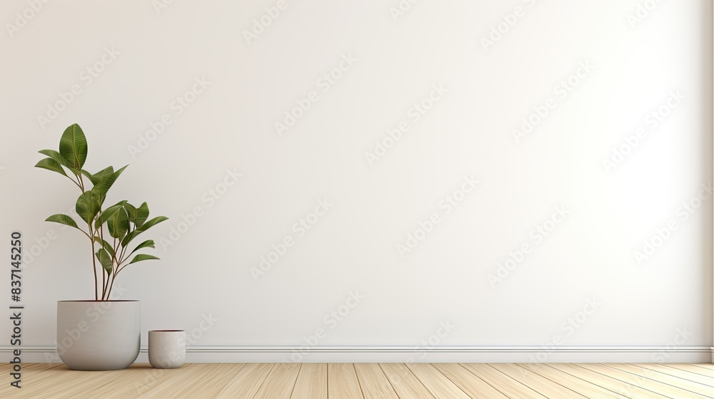 Minimalist Interior Design Featuring a Palm tree Plant and Sunlight Streaming Across a White Wall Minimalist Interior Design Featuring a Palm tree Plant and Sunlight Streaming Across a White Wall