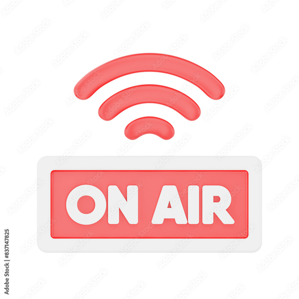 On Air 3D Podcast Illustration for uiux, web, app, infographic, etc On Air 3D Podcast Illustration for uiux, web, app, infographic, etc