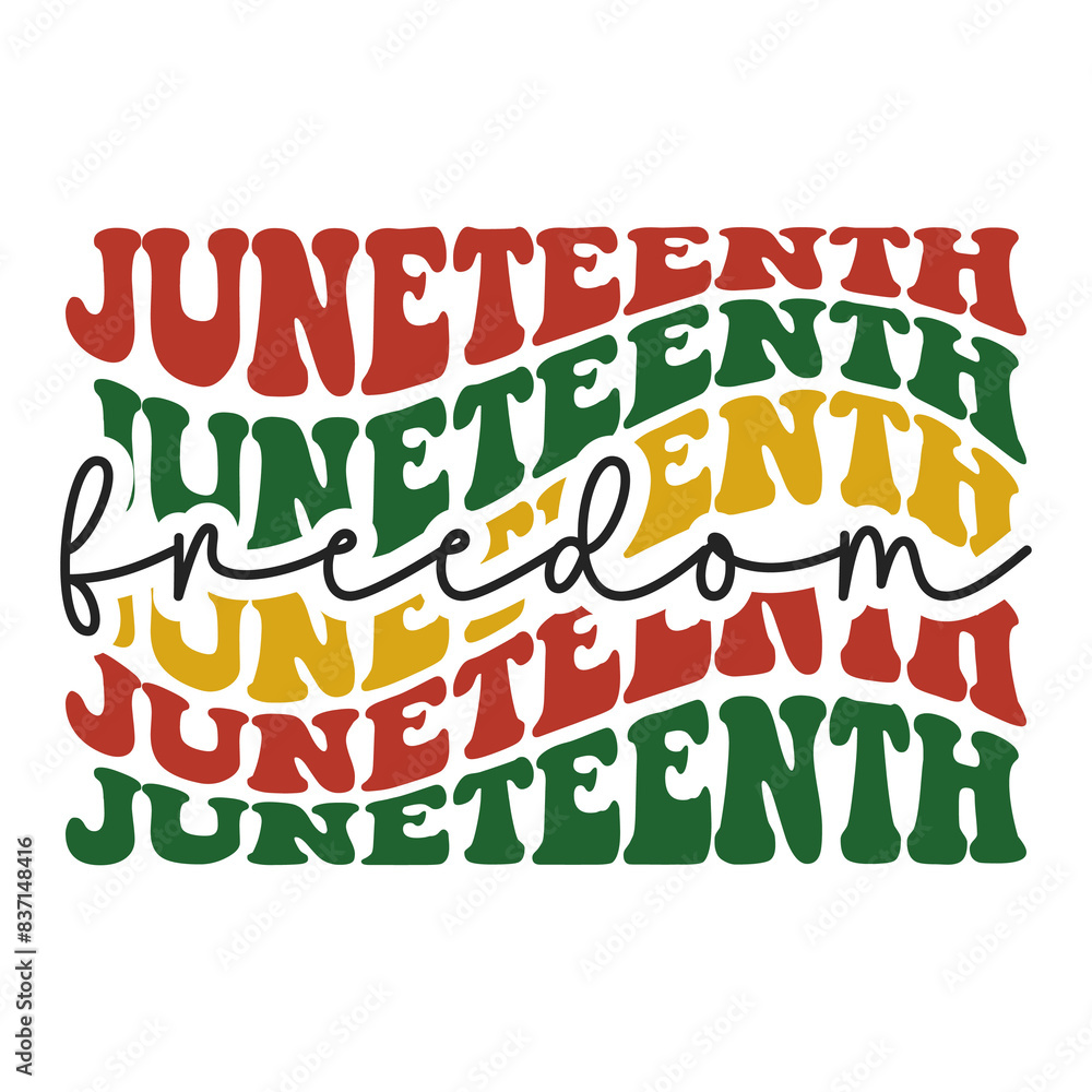 Juneteenth typography design on plain white transparent isolated background for card, shirt, hoodie, sweatshirt, apparel, tag, mug, icon, poster or badge Juneteenth typography design on plain white transparent isolated background for card, shirt, hoodie, sweatshirt, apparel, tag, mug, icon, poster or badge