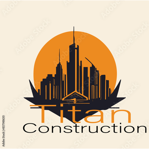 titan contruction editable logo 