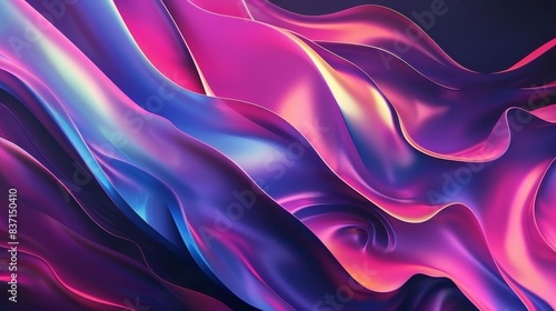 abstract fluid shapes and gradient colors futuristic graphic design background