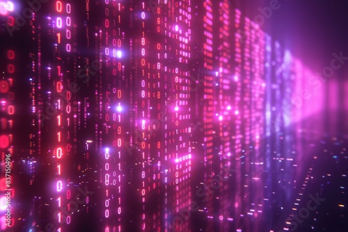 Wallpaper Mural Digital Binary Technology Background created with Generative AI Torontodigital.ca