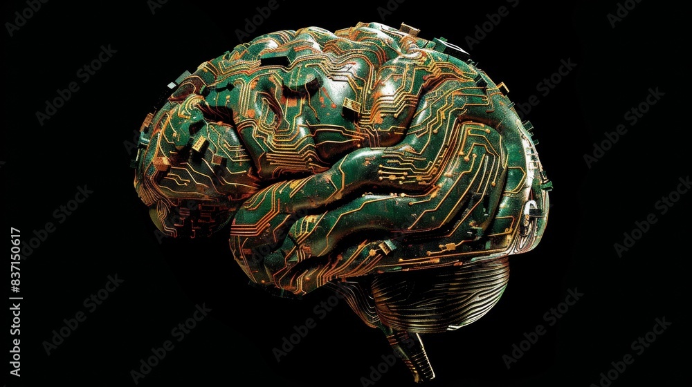 Digital Mind Futuristic AI Brain Concept with Circuitry Technology Abstract Neural Network Symbolizing Innovation and Intelligence Digital Mind Futuristic AI Brain Concept with Circuitry Technology Abstract Neural Network Symbolizing Innovation and Intelligence