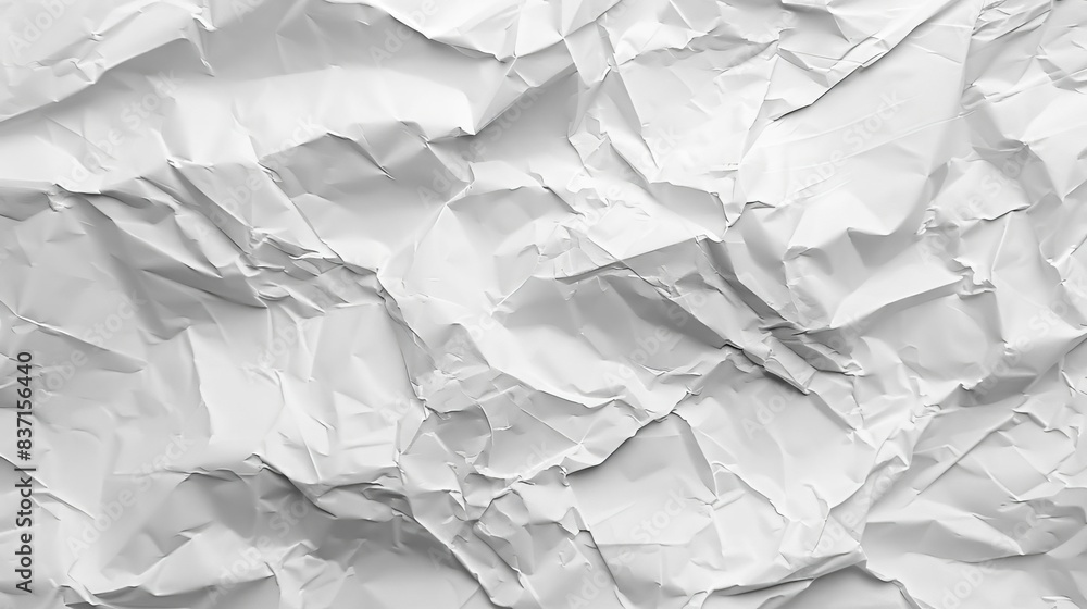 Obraz premium crumpled white paper texture background rough wrinkled surface