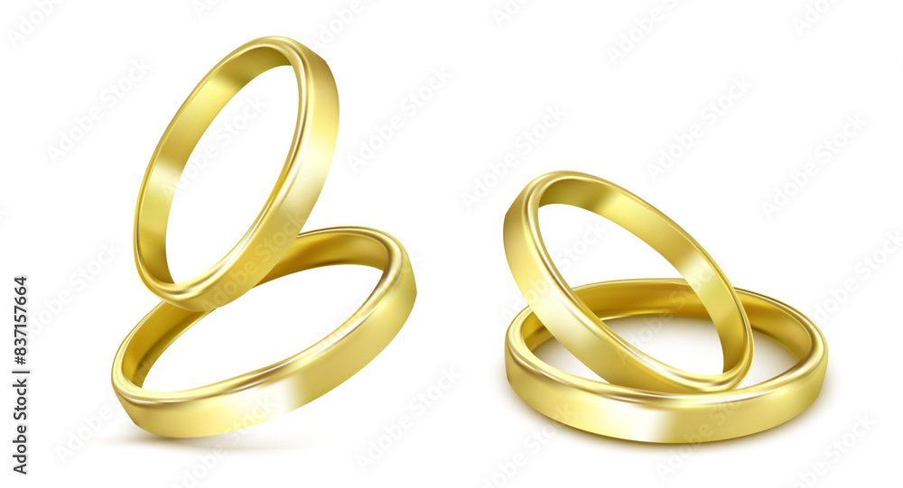 vector gold wedding rings isolated on white vector gold wedding rings isolated on white
