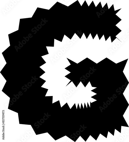 Zig Zag English font vector shape