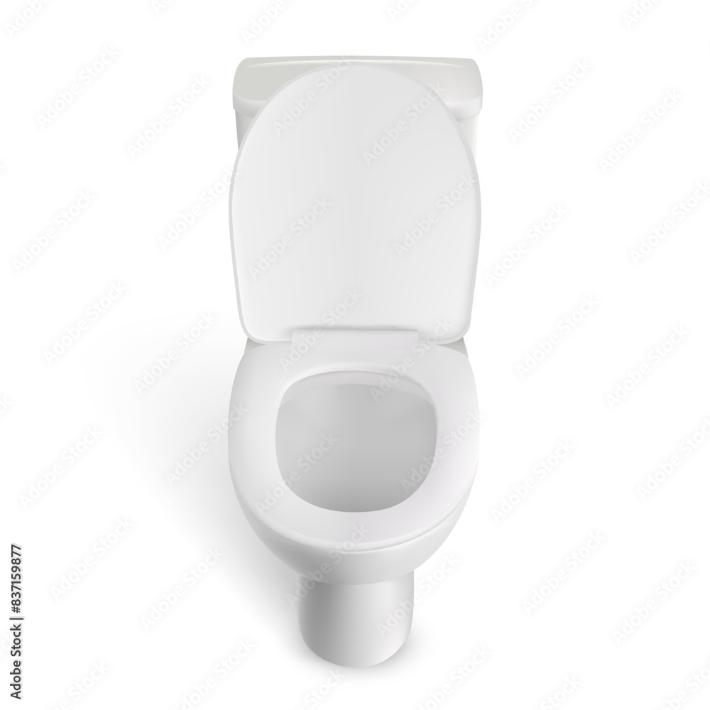 Toilet bowl isolated on a white background. Vector illustration Toilet bowl isolated on a white background. Vector illustration
