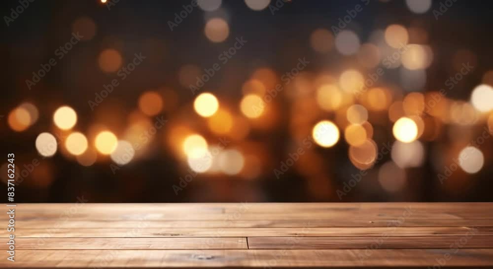 empty wooden table bokeh background empty wooden table bokeh background