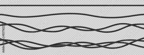 Realistic electrical wires flexible network.