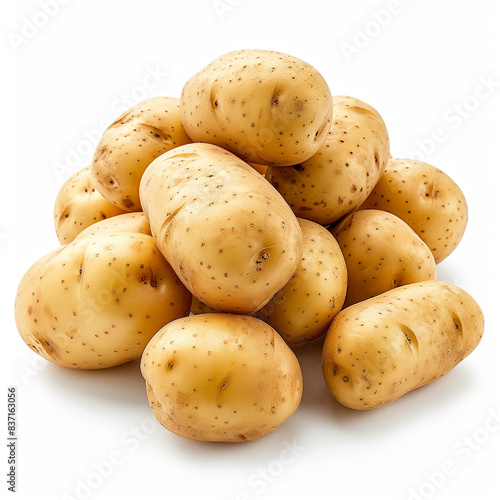 Potatoes on Isolate white background.