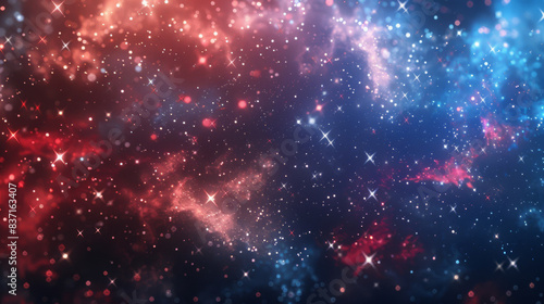 A stunning image of a vibrant galaxy with colorful nebulae and twinkling stars, showcasing the beauty and vastness of the universe.