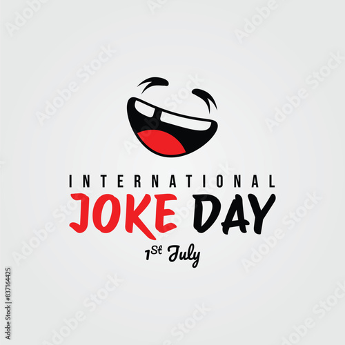 international joke day design vector template