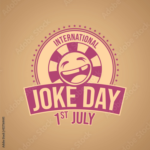 international joke day design vector template
