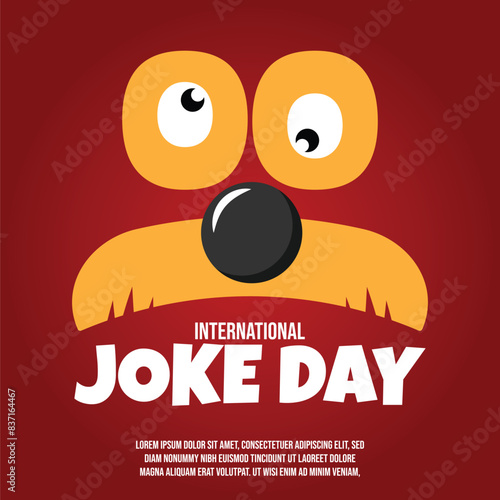 international joke day design vector template