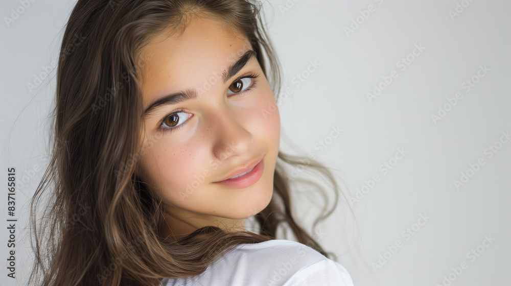 beautiful latino girl on the white background beautiful latino girl on the white background