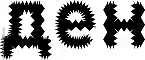 Zig Zag Currency font vector shape