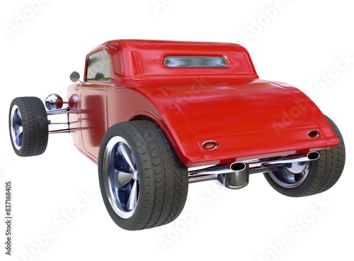 3D render of a cartoon car. Car on a light background. 3D render.   © homeworlds