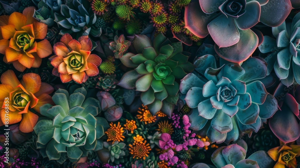 The art of gardening captured in the symmetry and diversity of succulent plants. The art of gardening captured in the symmetry and diversity of succulent plants.