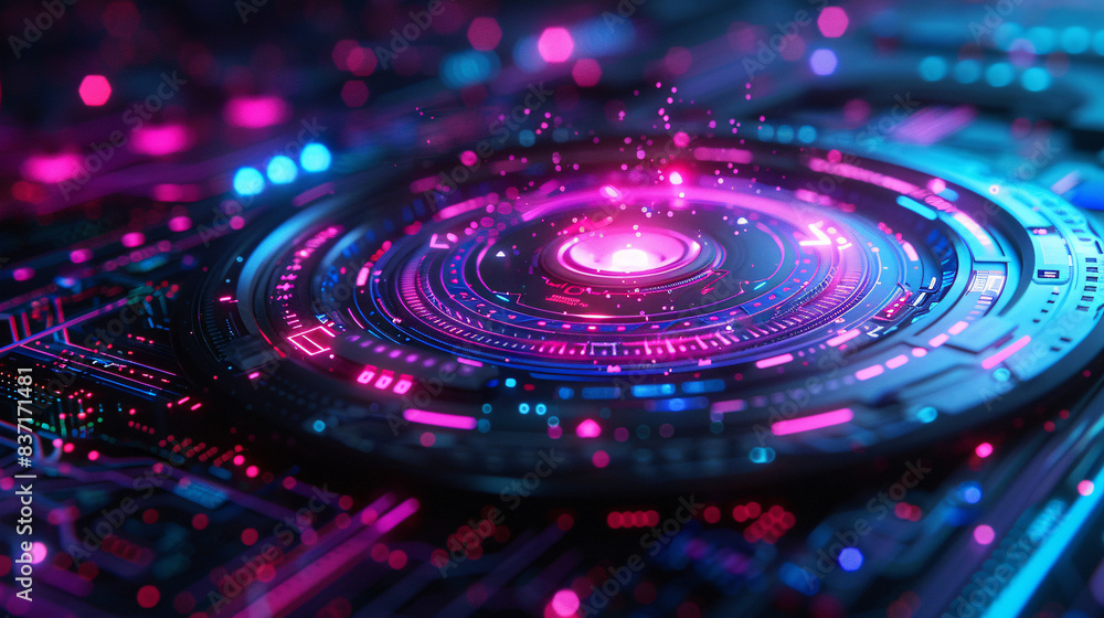 Vortex-themed game interface with neon purple and blue accents, ideal for a futuristic NFT game Vortex-themed game interface with neon purple and blue accents, ideal for a futuristic NFT game
